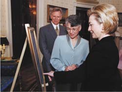 Susan Loy + Mrs. Clinton